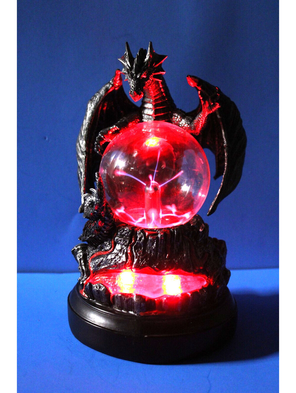 New Elemental Protector Dragon Touch Plasma Ball Sculpture Bradford Exchange
